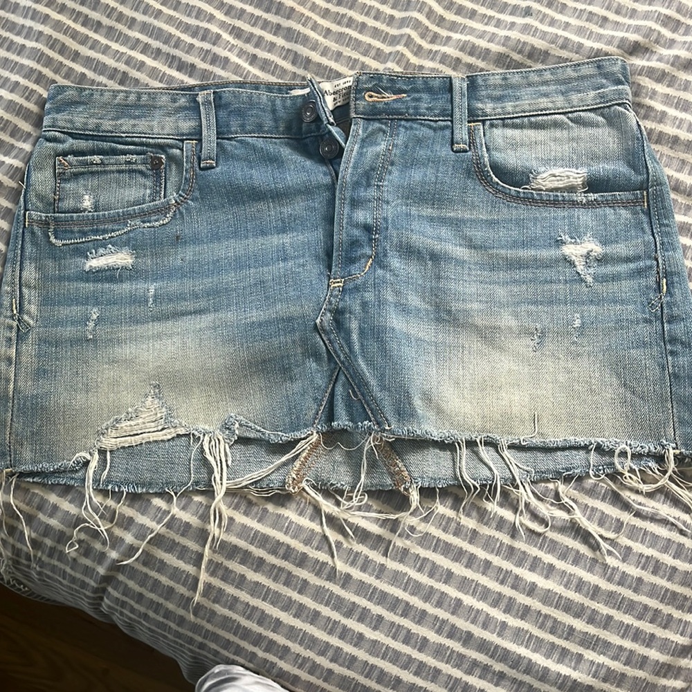 Denim mini skirt